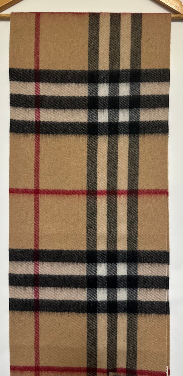 버버리 캐시미어 머플러 진베이지 남여공용 상품이미지4