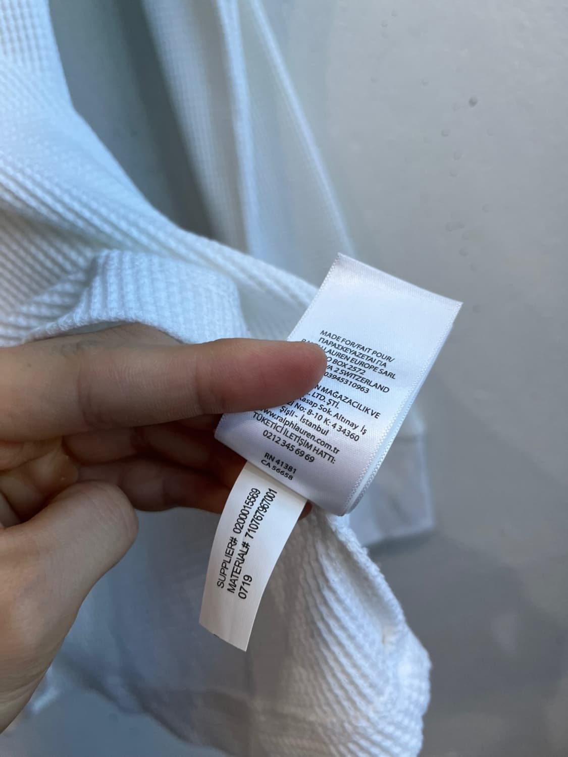 폴로랄프로렌 여성 와플 롱슬리브 화이트 상품이미지4
