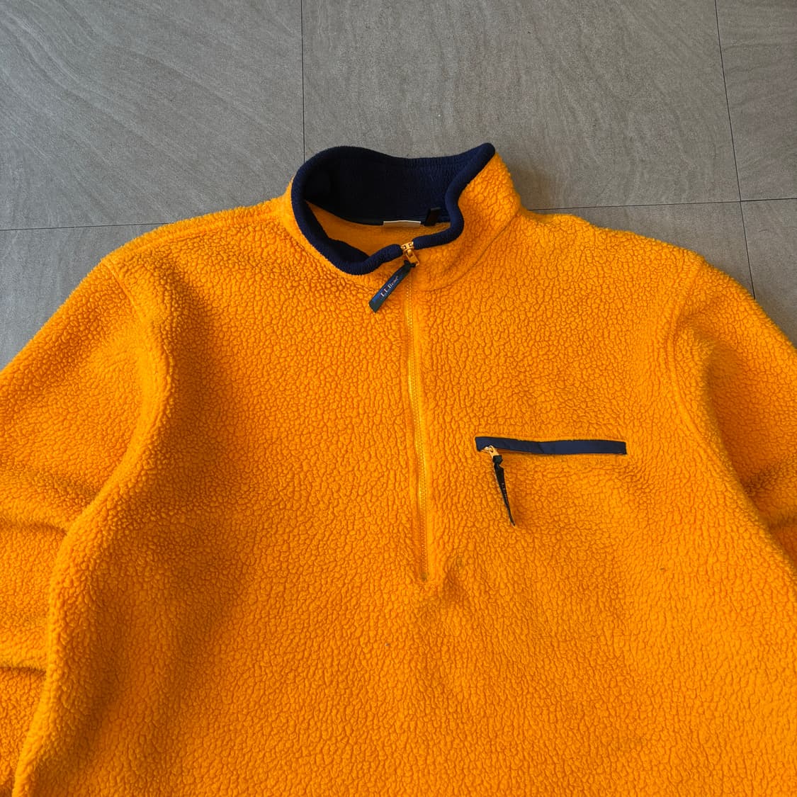 90s  L.L.bean 90년대 생산 엘엘빈 오렌지 플리스 자켓  상품이미지2