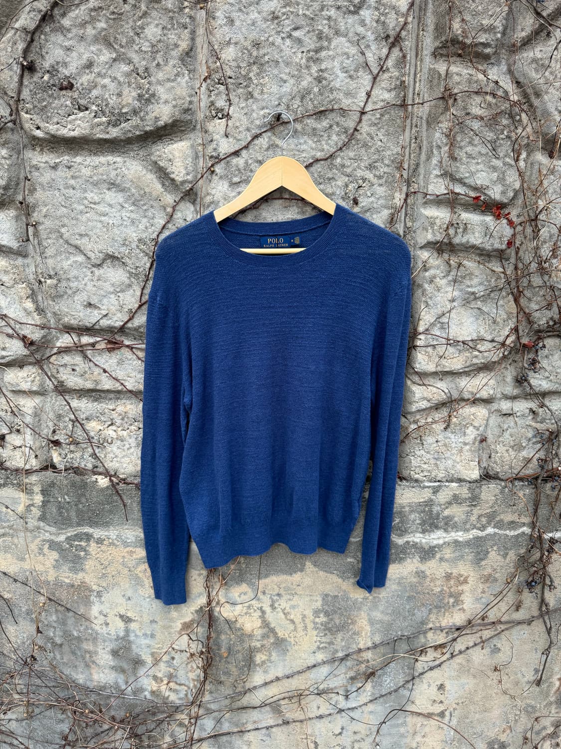 폴로 랄프로렌 얇은 와플 니트 네이비 m 상품이미지1