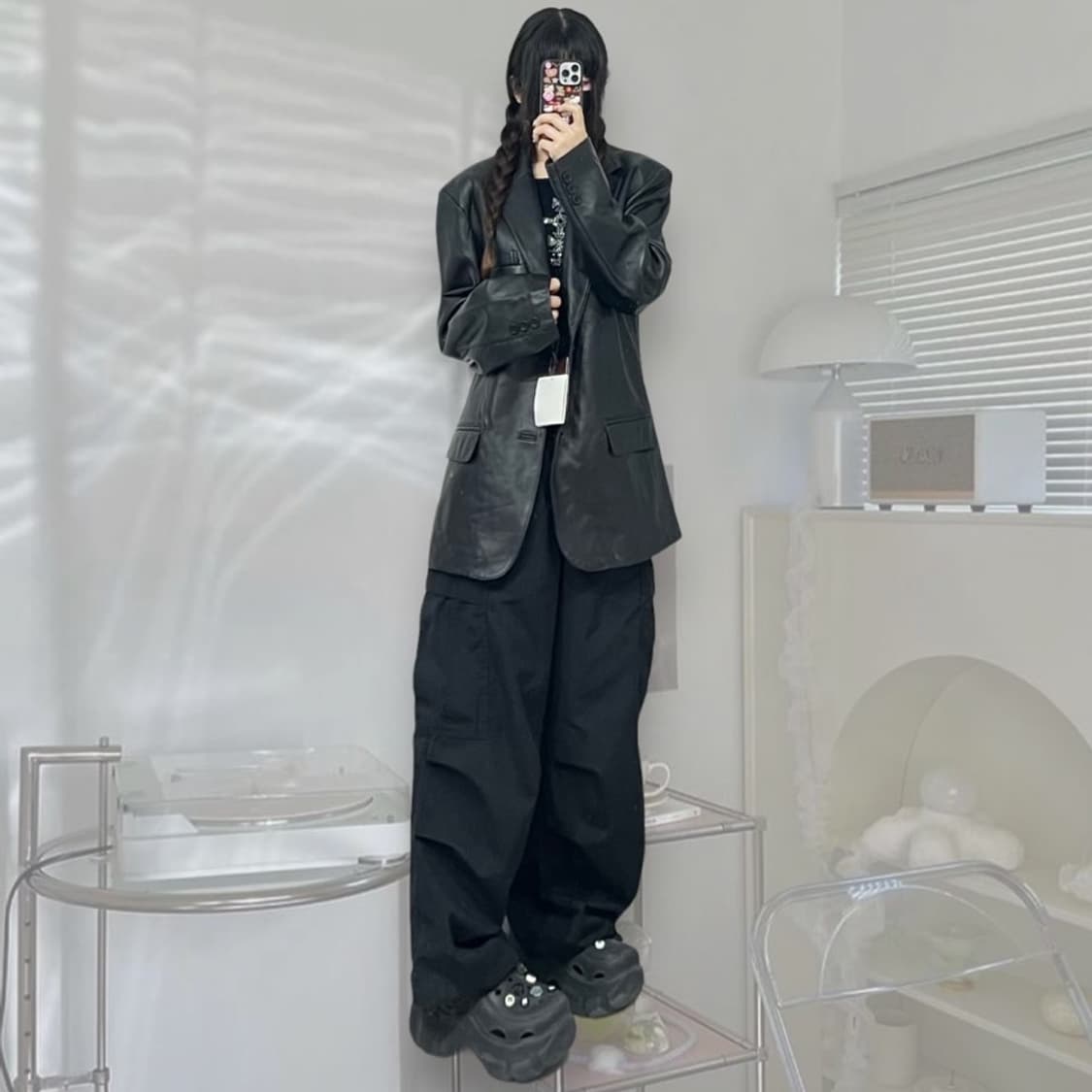 새상품 리얼레더 램스킨 블레이저  상품이미지1