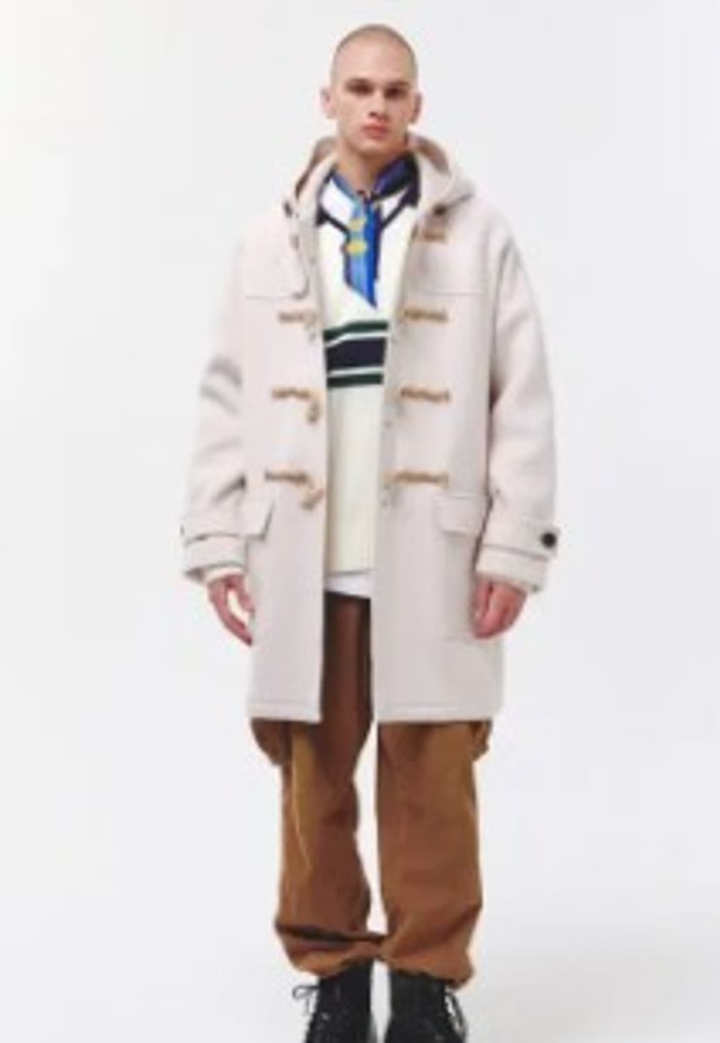 메인부스 MAINBOOTH 아이보리 오버 울 더플 코트 PN5770 상품이미지4