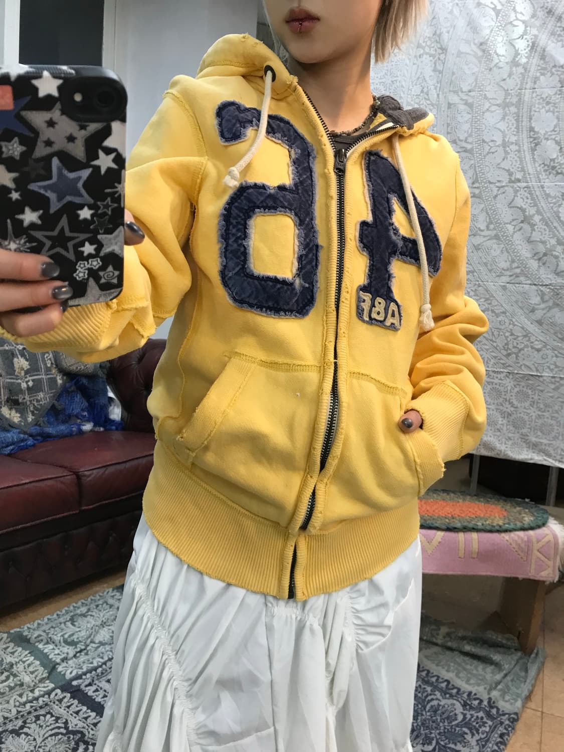 아베크롬비 머슬핏 47패치 기모 후드집업  상품이미지1