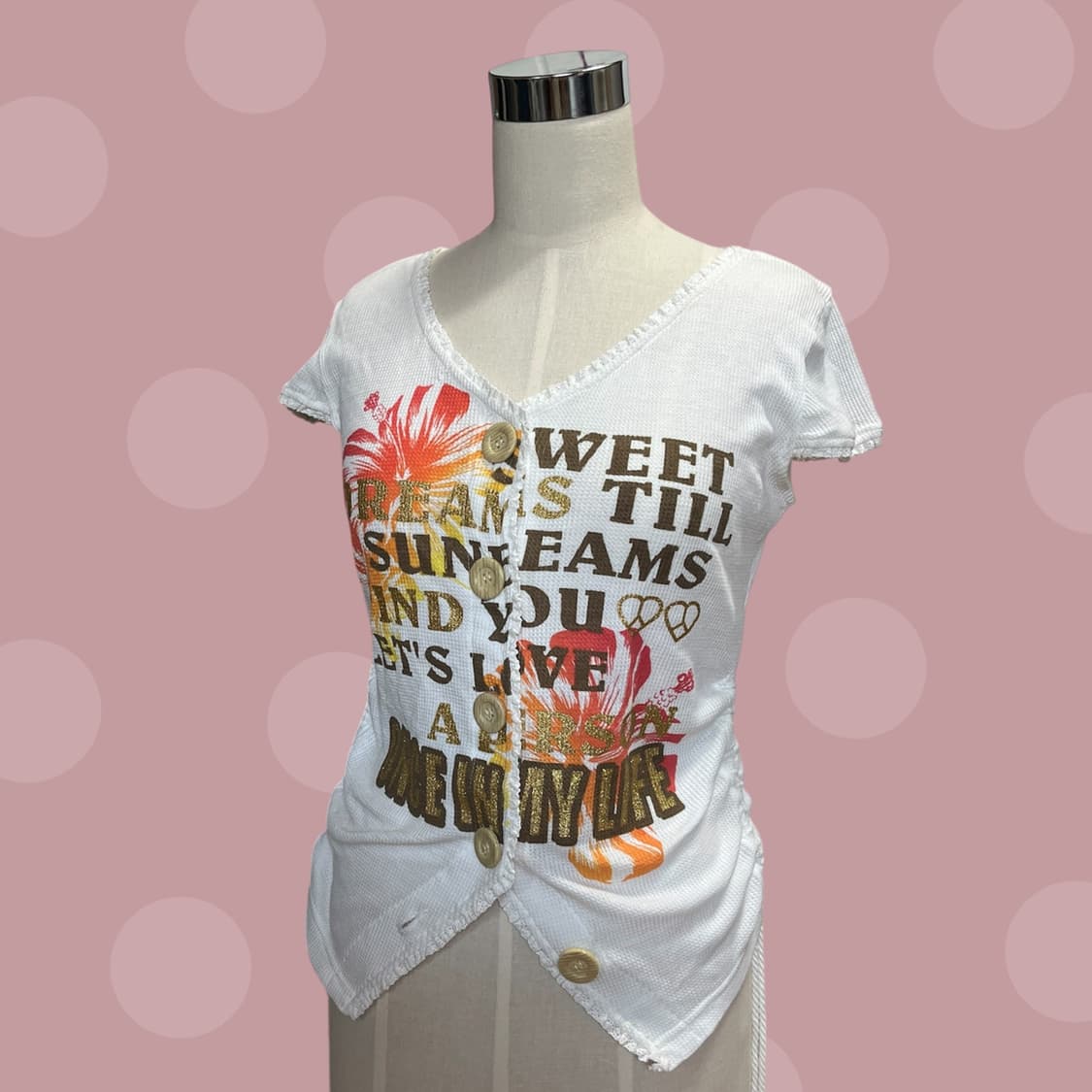 빈티지 트로피컬 프린팅 레이스 블라우스 상품이미지3