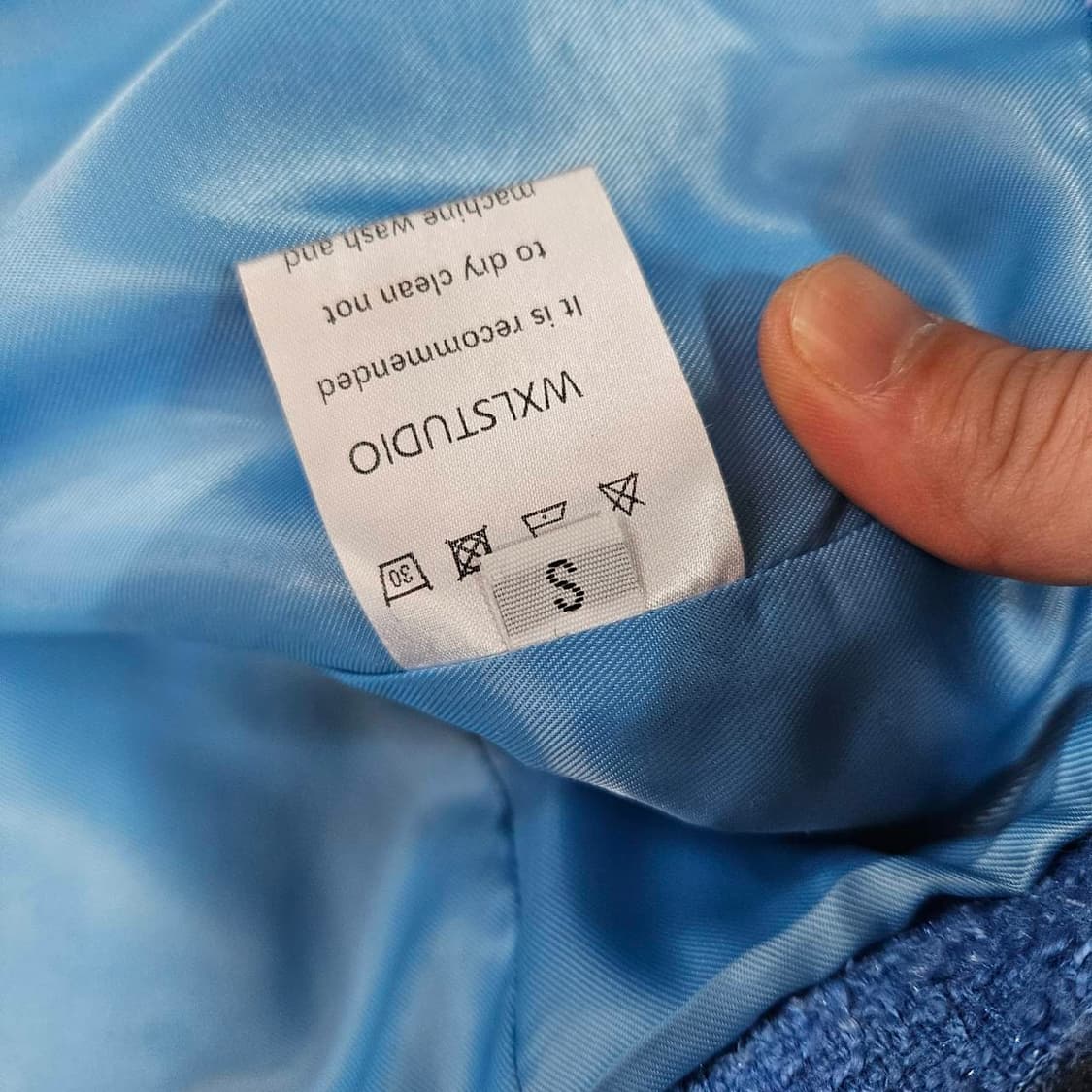 WXLSTUDIO 블루 골든 버튼 숏 트위드자켓 S size 상품이미지7