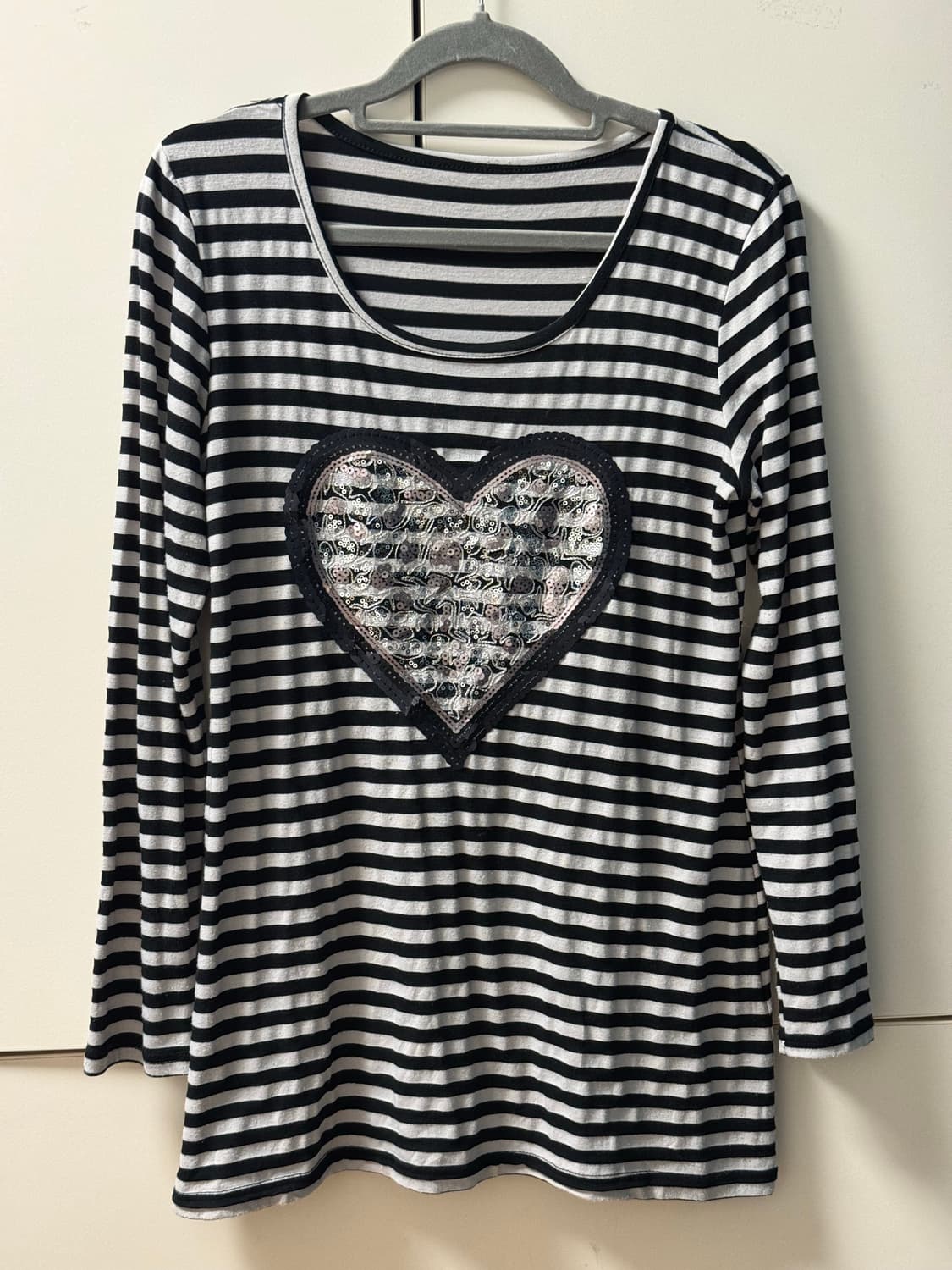 하트 단가라티셔츠 일본빈티지 갸루 상품이미지1