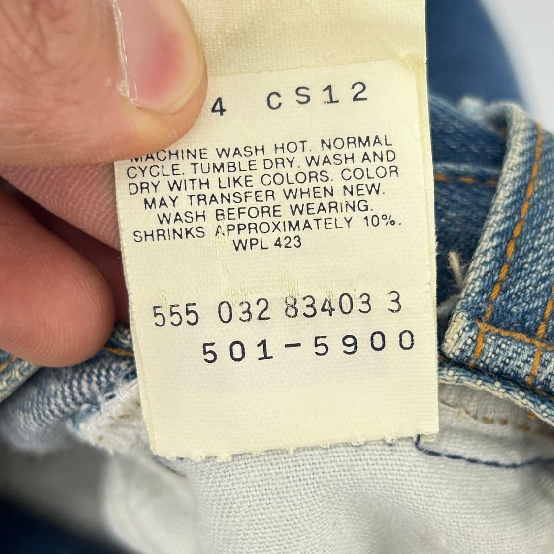 [Levi's] USA 리바이스  발렌시아제 555공장 501 데님팬츠 상품이미지8