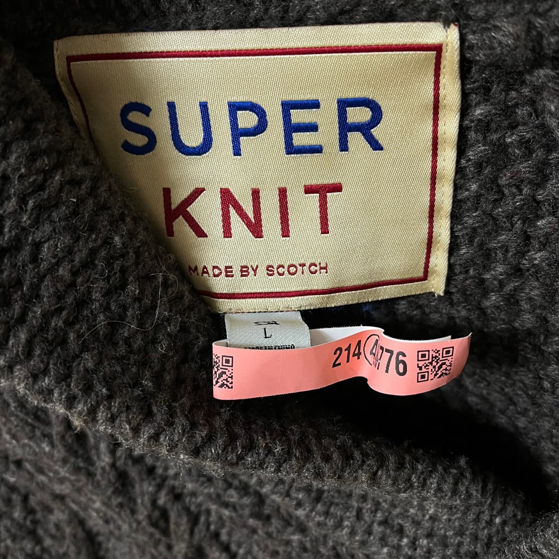 SUPER KNIT 포켓 꽈배기 니트 가디건 L/100 상품이미지5