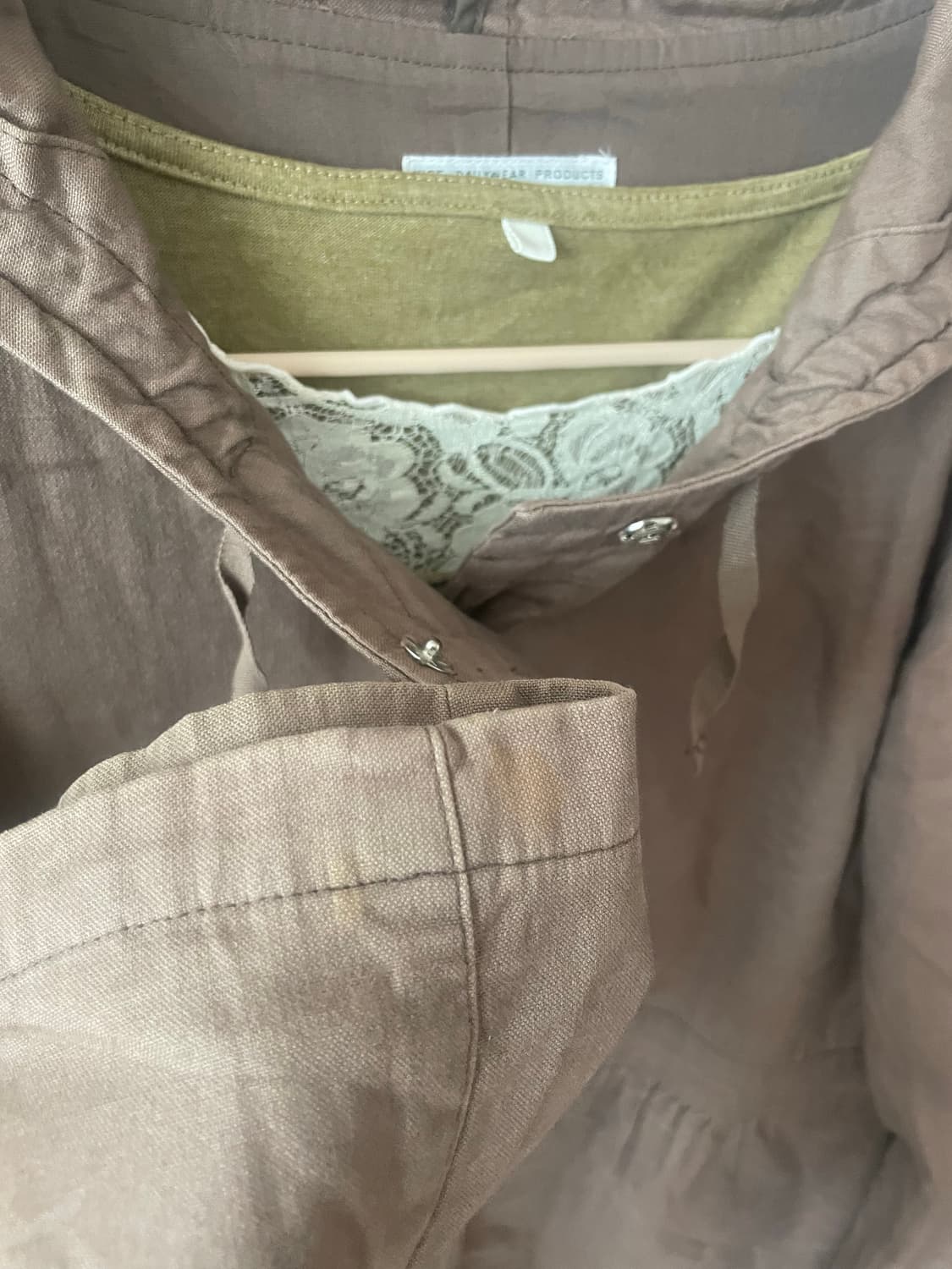 모리걸 빈티지 브라운 후드 야상 자켓 🤎🎀 상품이미지3