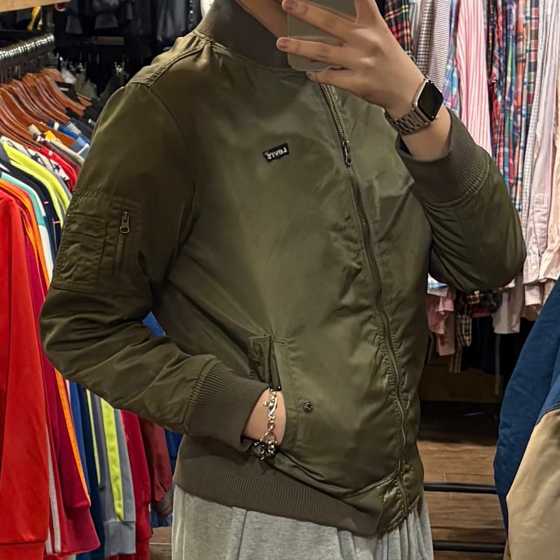 [HI] 리바이스 MA-1 보머자켓 카키 상품이미지4