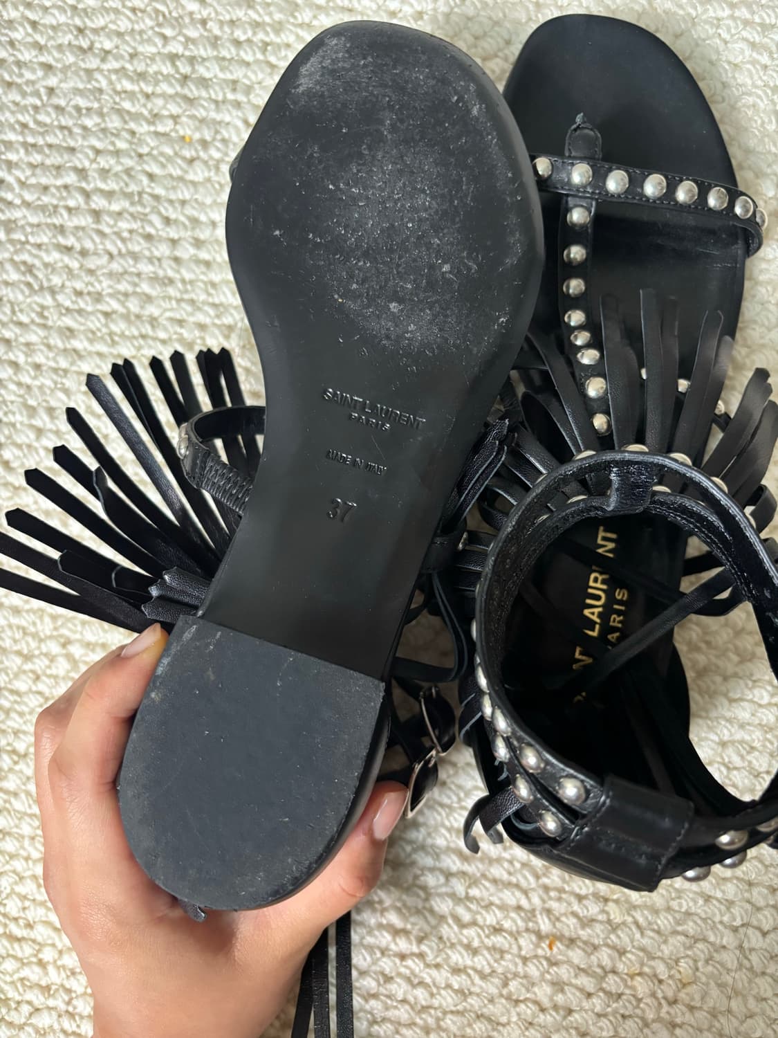 saint laurent fringe studded sandals 상품이미지7