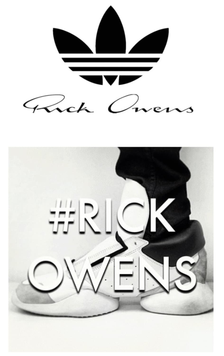 릭오웬스 아디다스 러너 화이트 블랙 상품이미지7