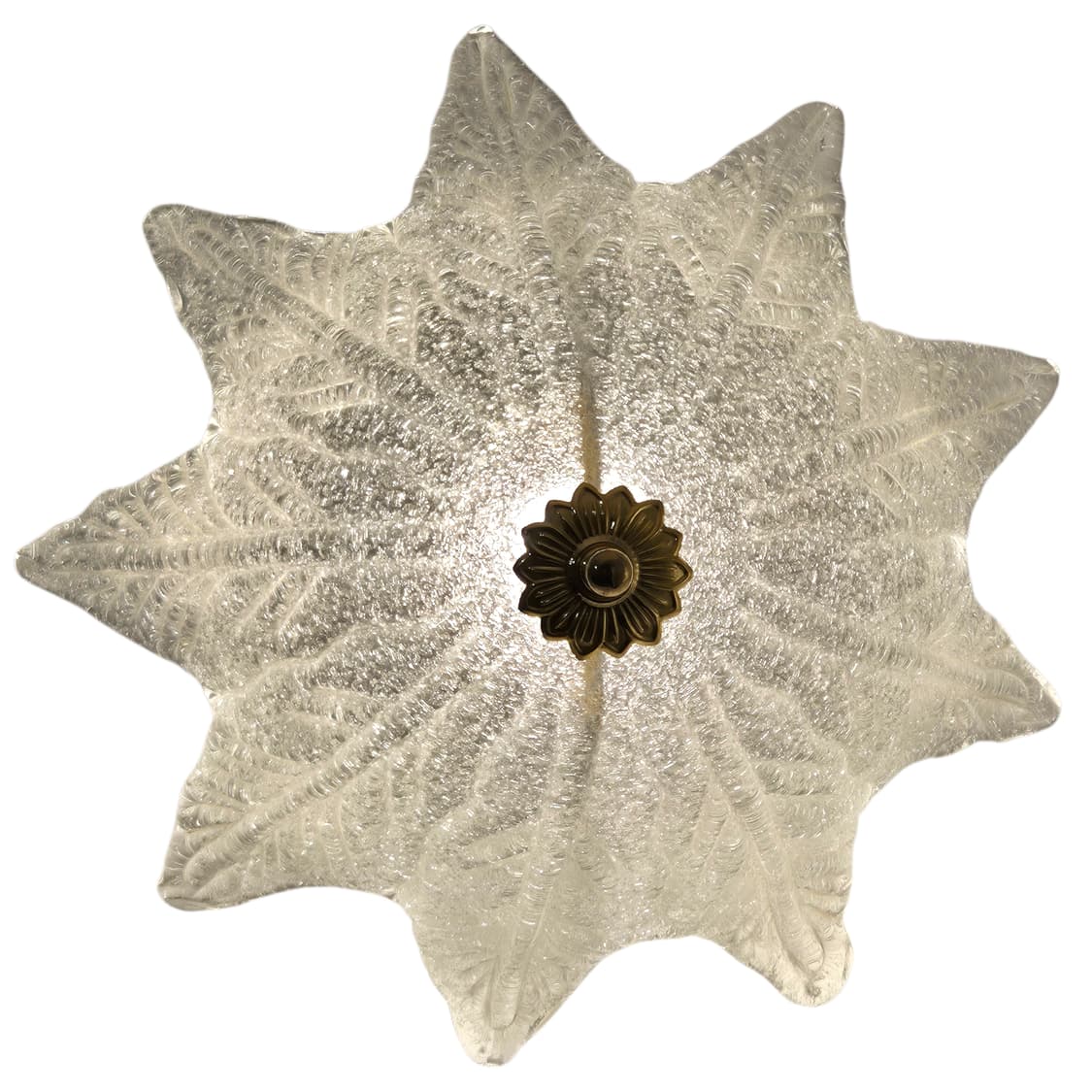 80s 클리어 크랙 글라스 꽃잎 빅 스탠드 램프 상품이미지3