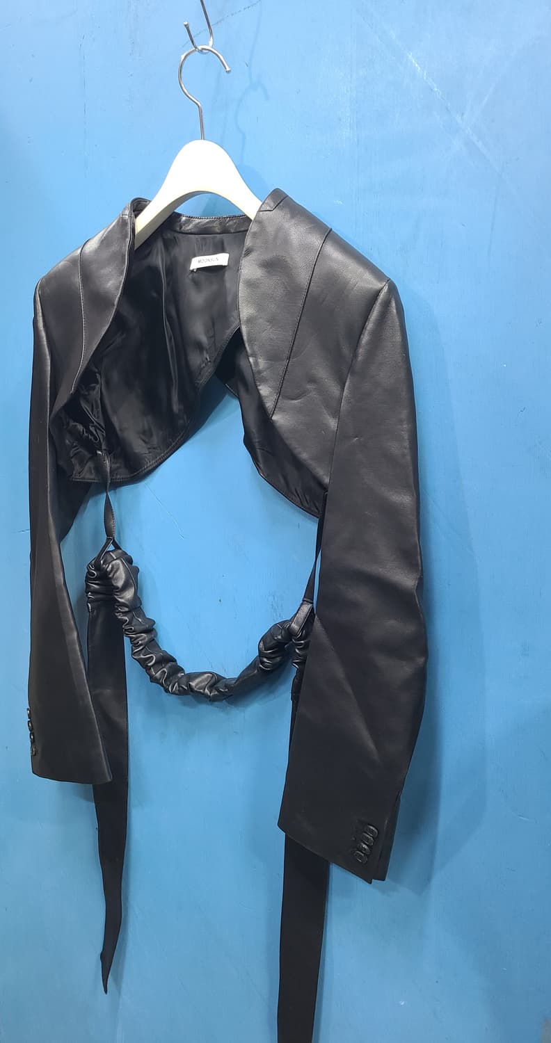 문선의 낮과밤~가죽볼레로자켓 상품이미지1