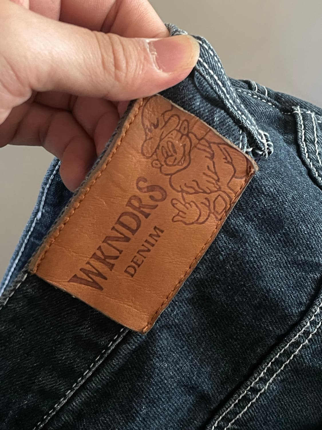 위캔더스 드워프 데님 팬츠 네이비 M 상품이미지5