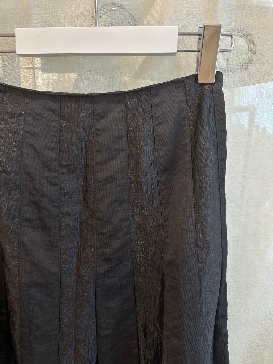 [SONIA RYKIEL] black nylon skirt  상품이미지4