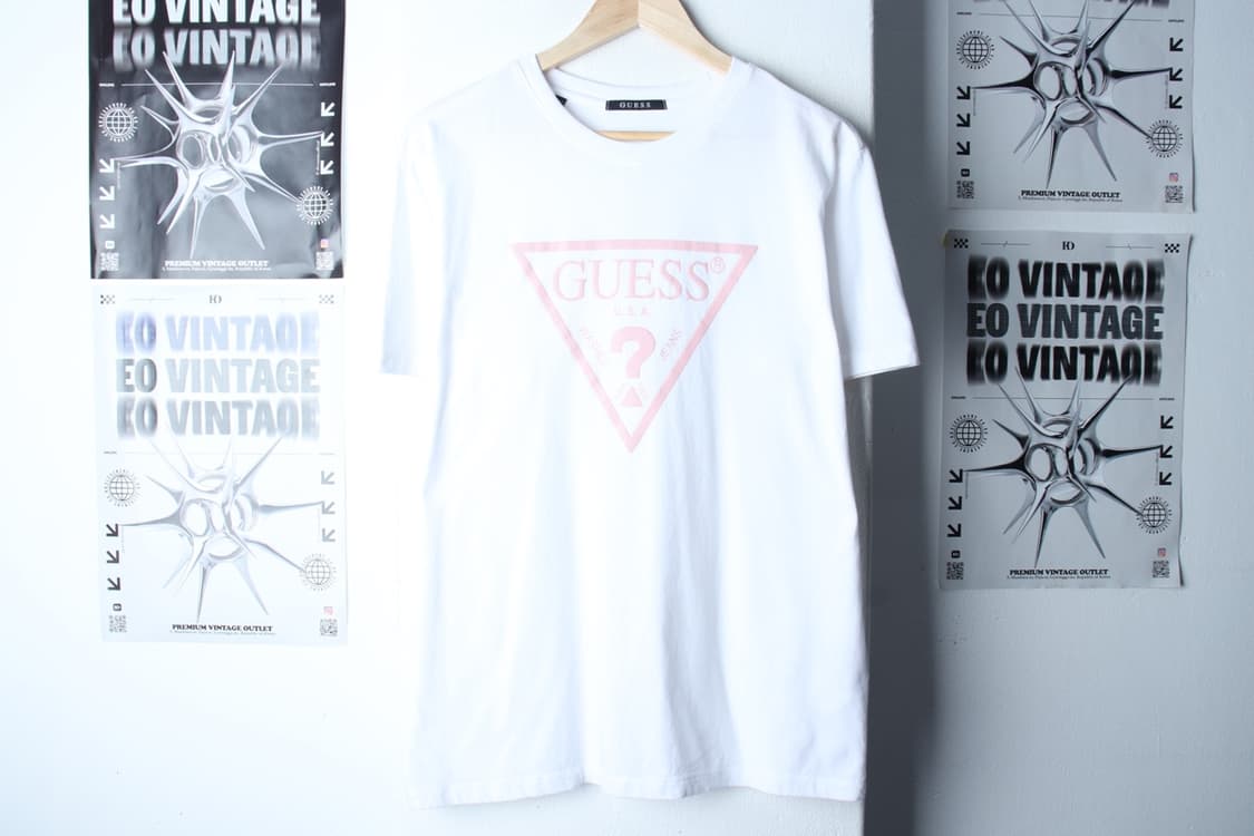 (XL-2XL) 게스 반팔 티셔츠 빅로고 핑크 올드스쿨-H31324 상품이미지2