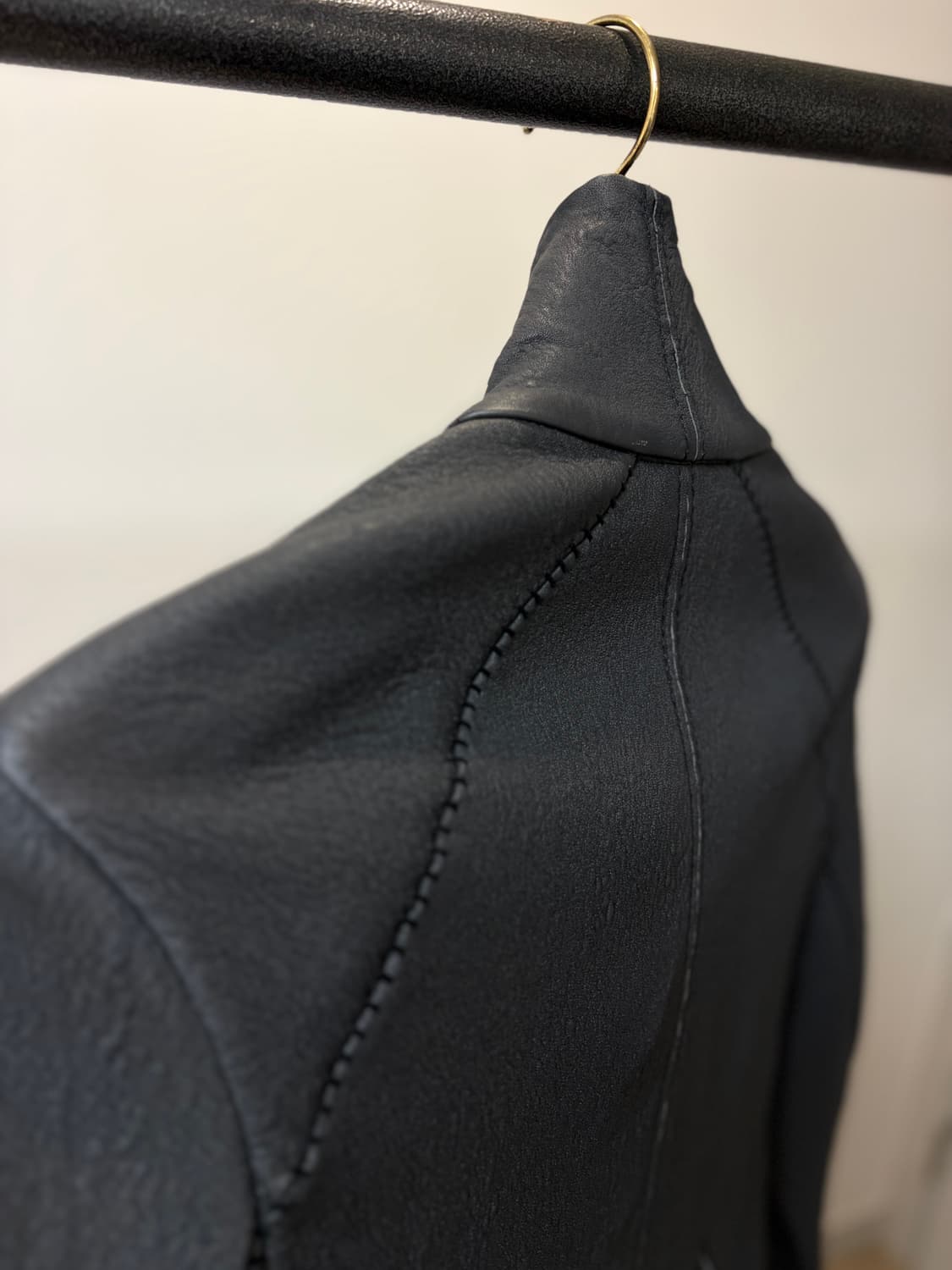 (S) Transit 트랜짓 램스킨 투웨이 가죽자켓 상품이미지5