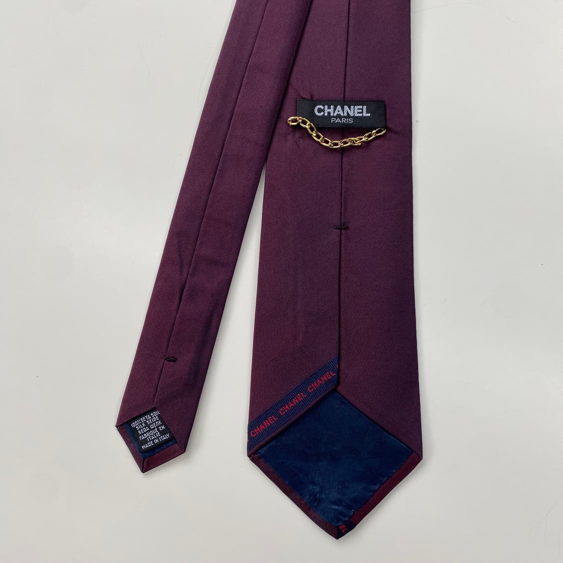 샤넬(CHANEL) 영문로고 명품 정품 넥타이 상품이미지3