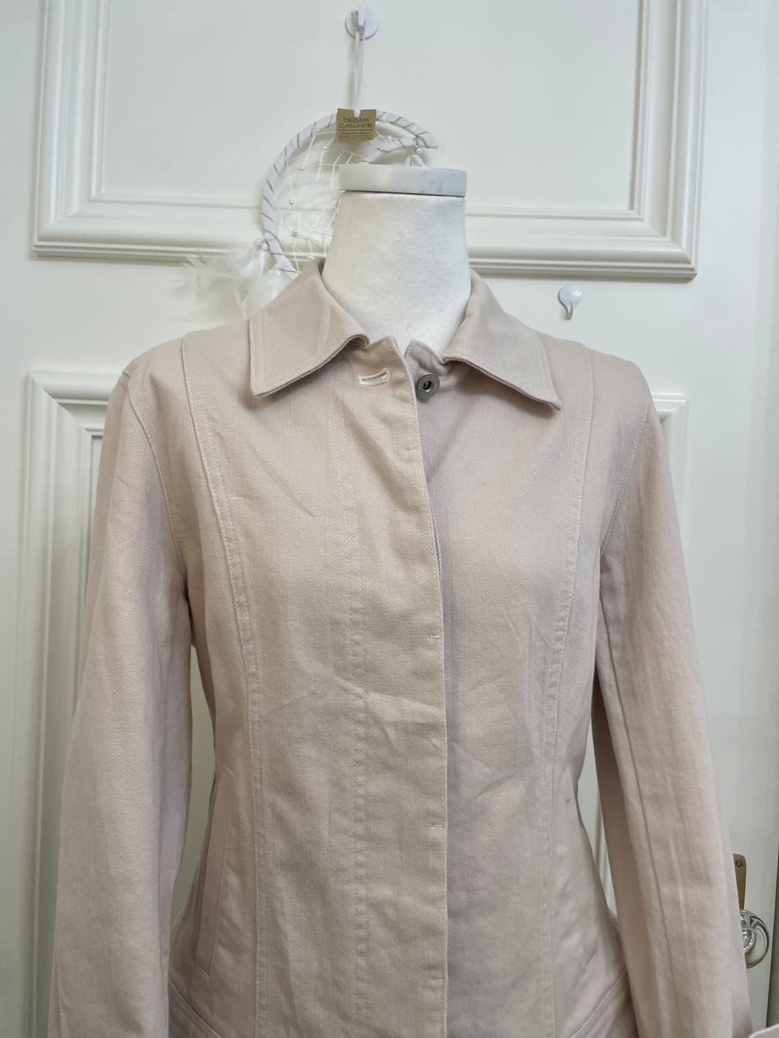 sheer pink cotton basic jacket(size-38) 상품이미지6