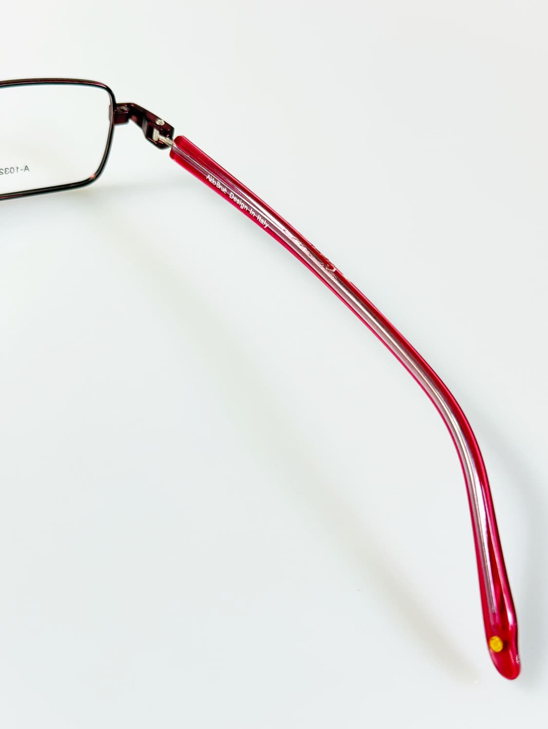 ALDO BRUE 레드 와인 메탈 슬림 스퀘어 빈티지 안경 상품이미지6