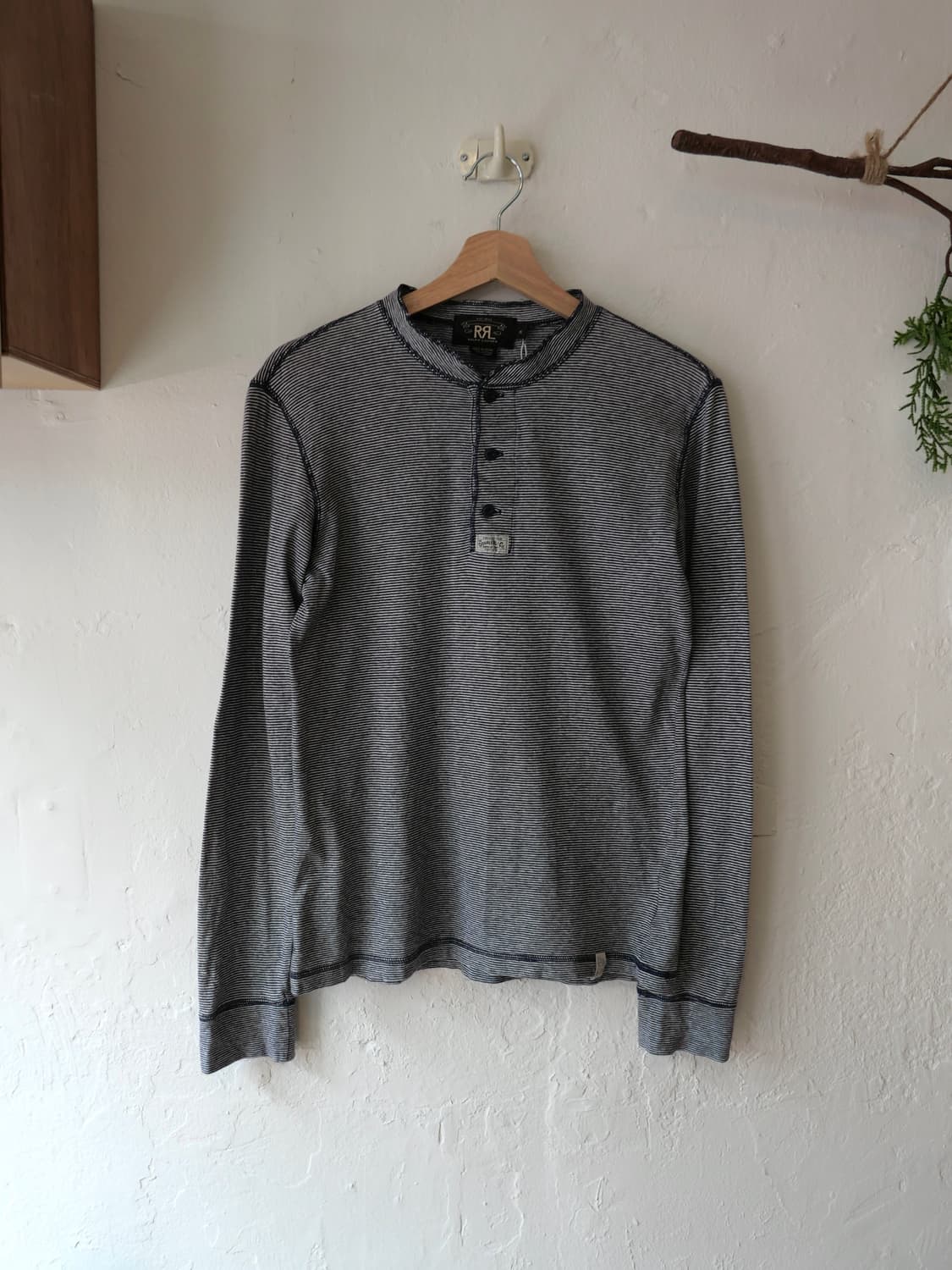 RRL 스트라이프 헨리넥 롱슬리브  상품이미지1