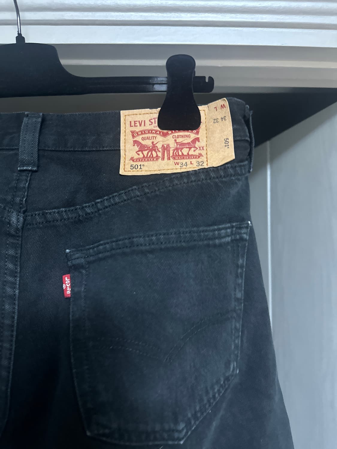 [34X32] 빈티지 리바이스 501 블랙진 상품이미지4