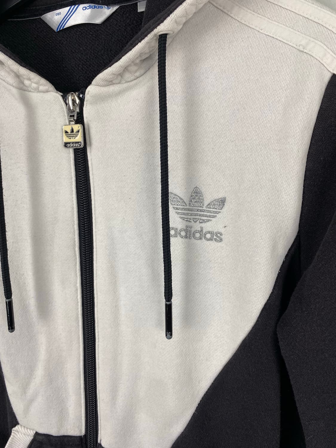 아디다스 흰검 삼선 올드스쿨 후드집업 S 상품이미지3