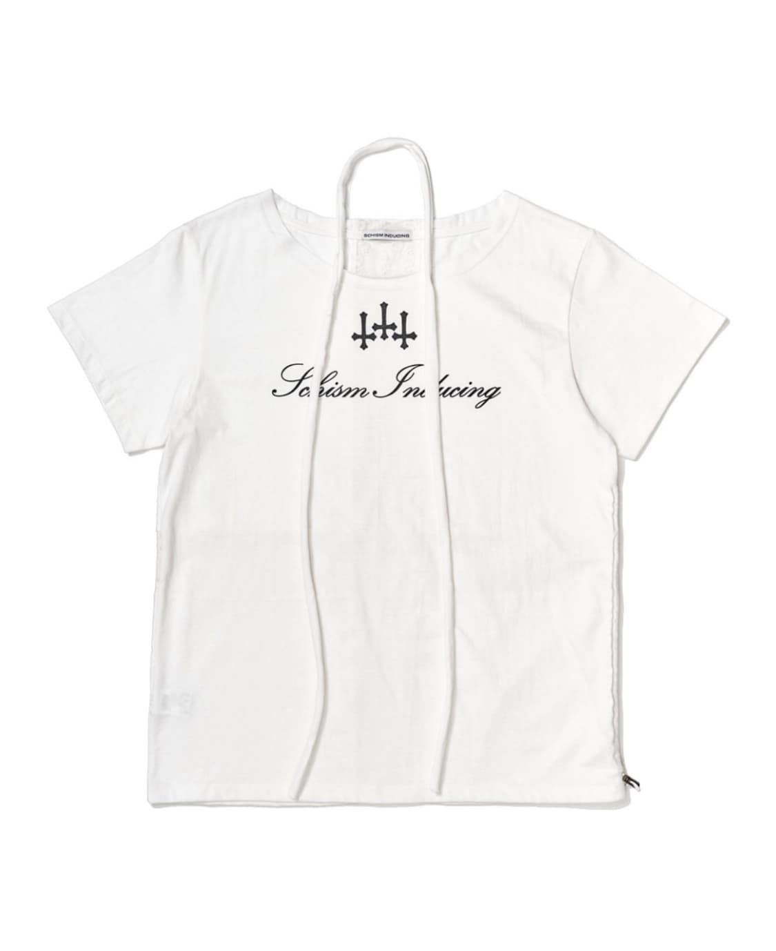 스키즘인듀싱 CROSS STRING T SHIRT WHITE 상품이미지1