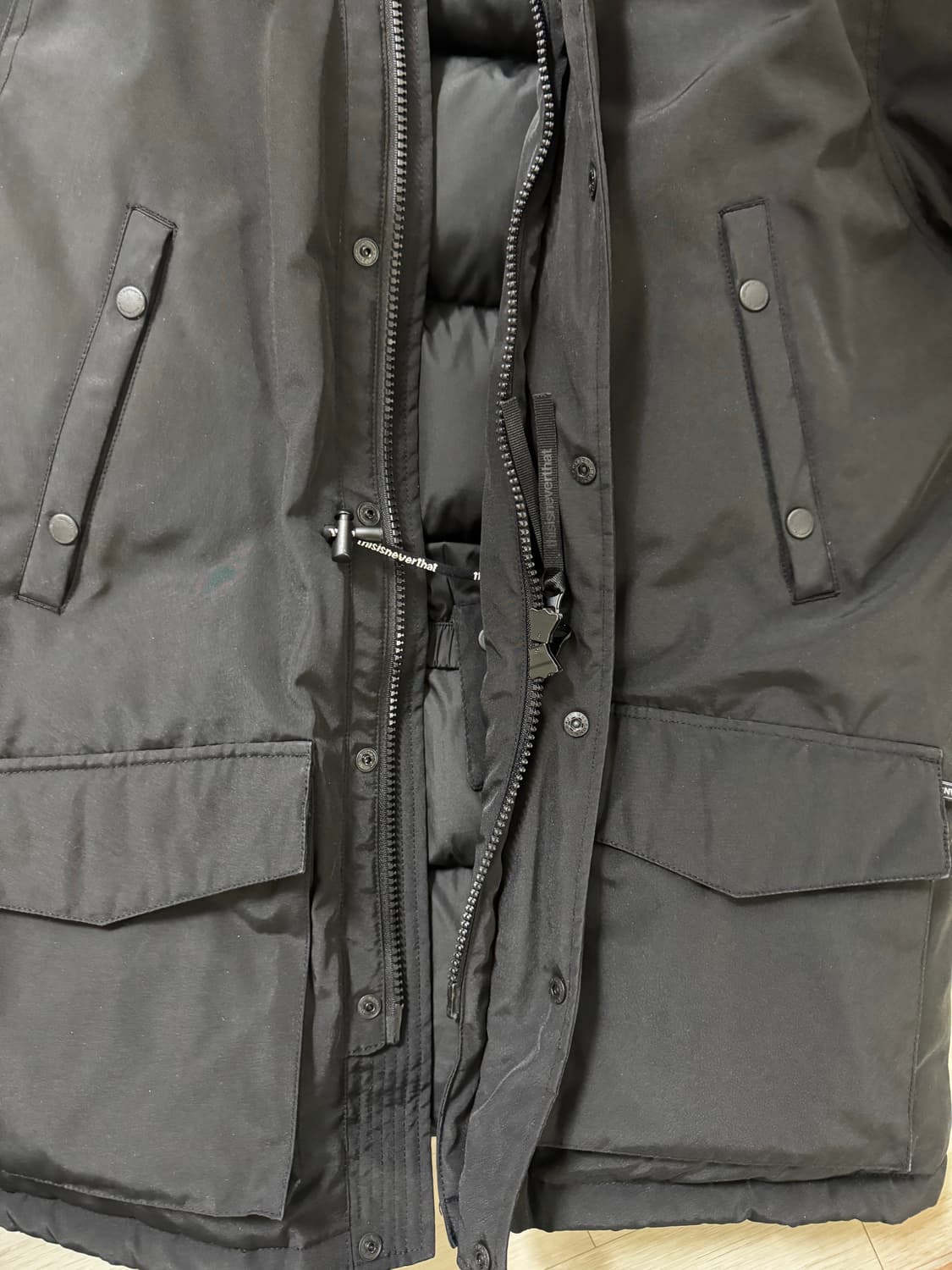 디스이즈네버댓 다운 파카 블랙 L사이즈 상품이미지4