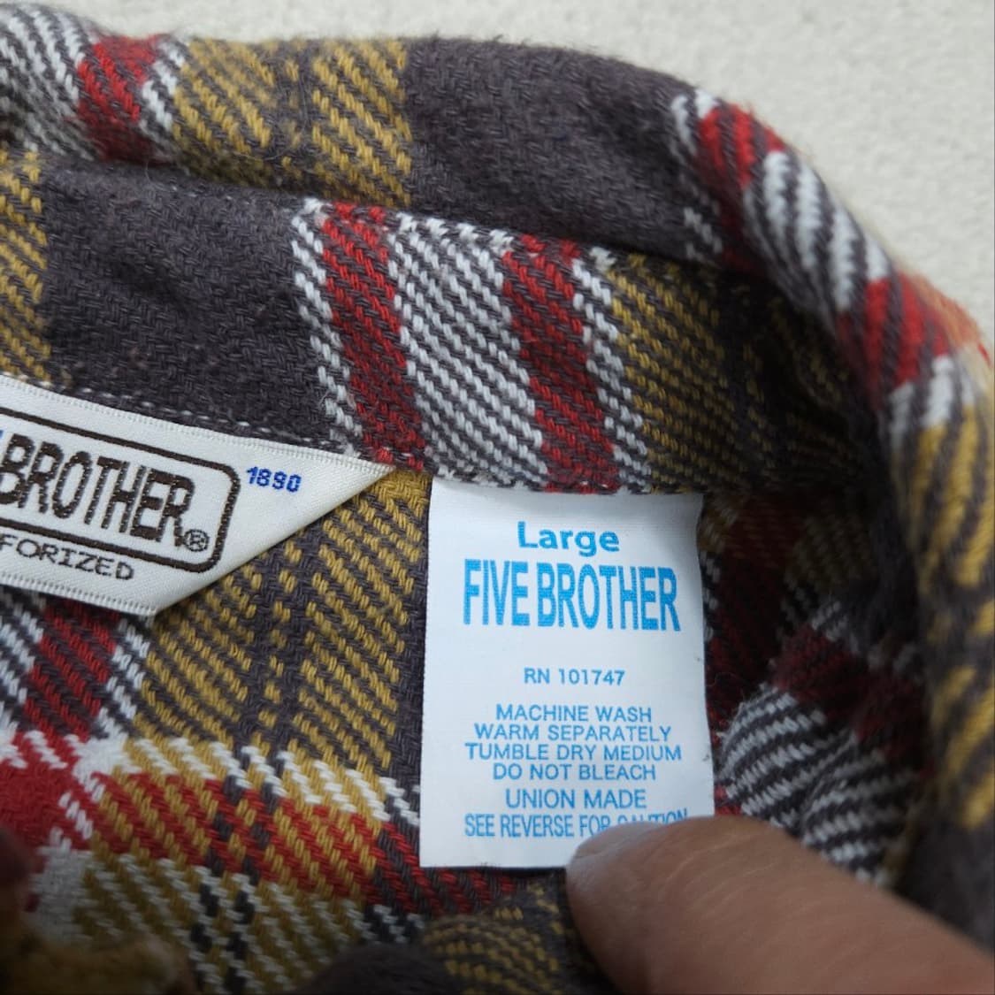 파이브브라더 플란넬 셔츠 L 상품이미지6