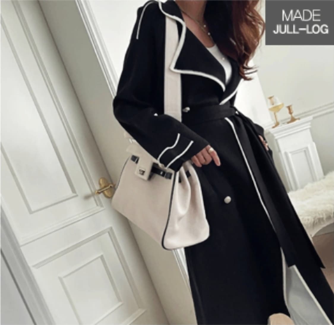 줄로그JULLLOG 센키포 견장벨트니트코트  상품이미지2