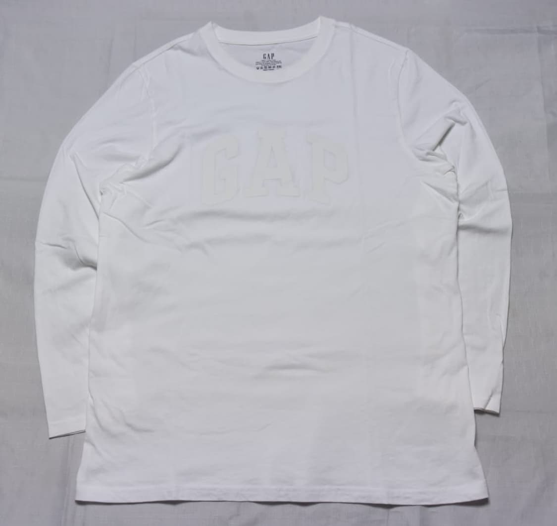 GAP 흰색 로고 긴팔 티셔츠 XXL 상품이미지2