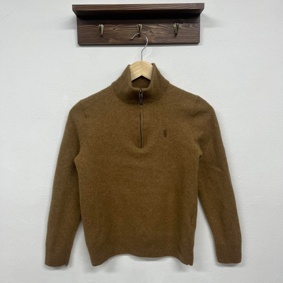 폴로 랄프로렌 신형 큐알택 베이지 니트 하프집업(S) 상품이미지5