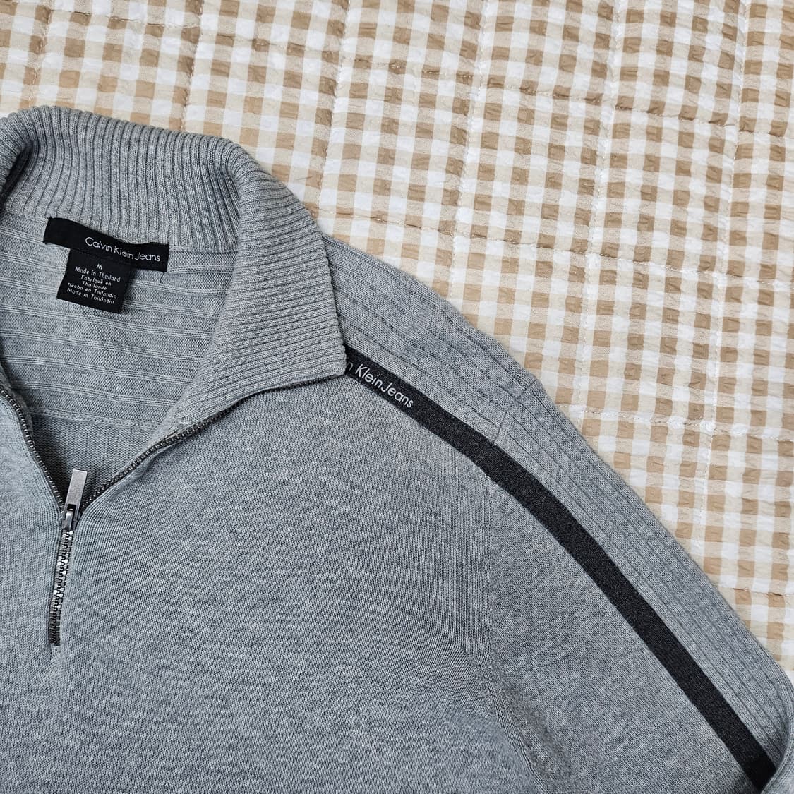 캘빈클라인 반집업 얇은 니트 남자100 상품이미지3