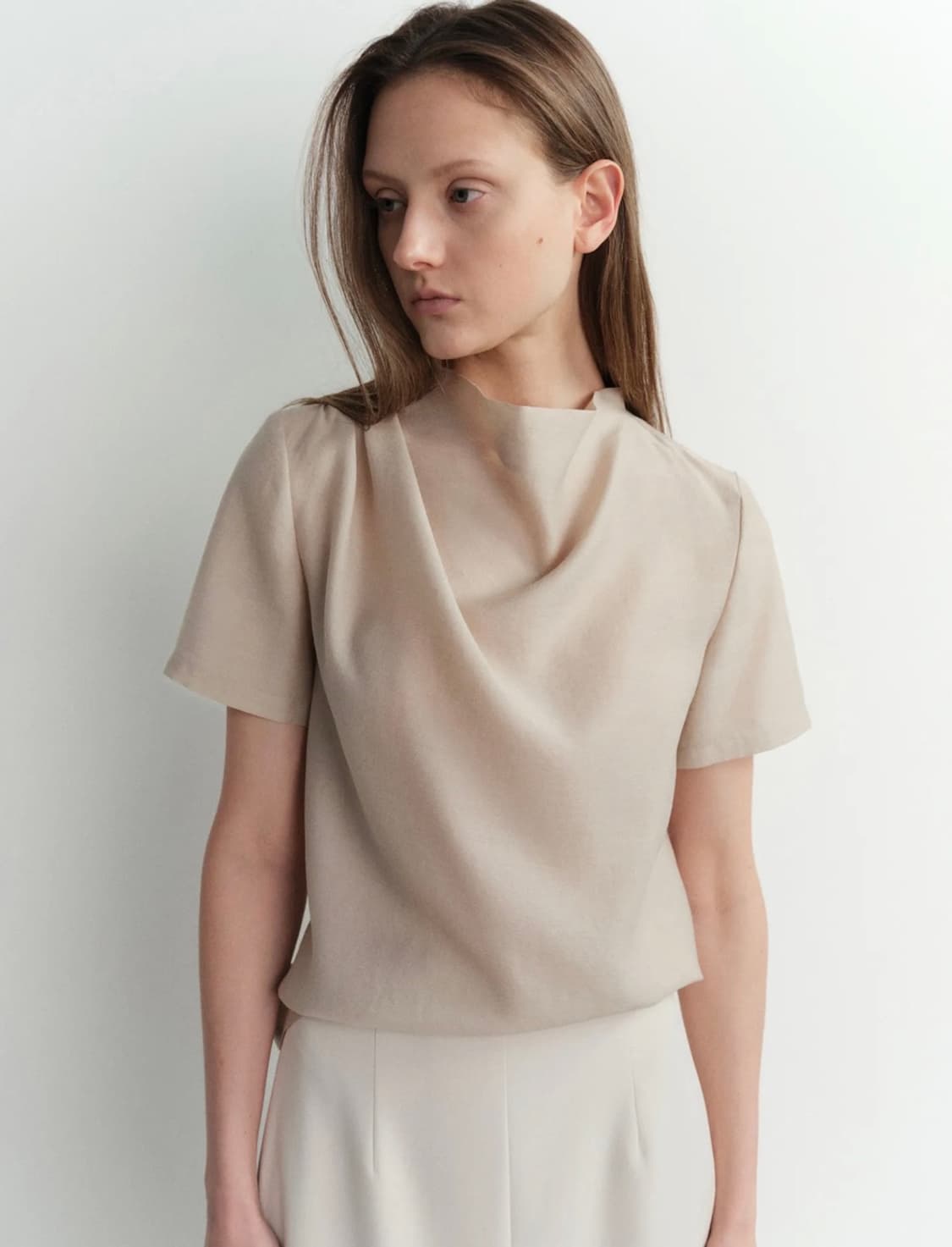 이아 cowl neck blouse 상품이미지2