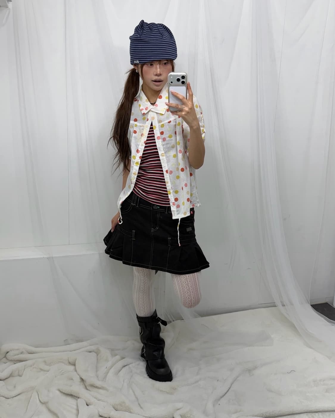 𖤐도트 키치걸 set𖤐  상품이미지3