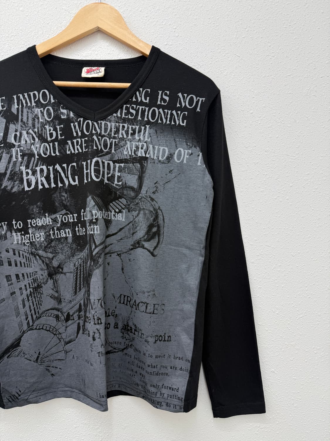 Lock heaven 레터링 블랙 롱슬리브 상품이미지3