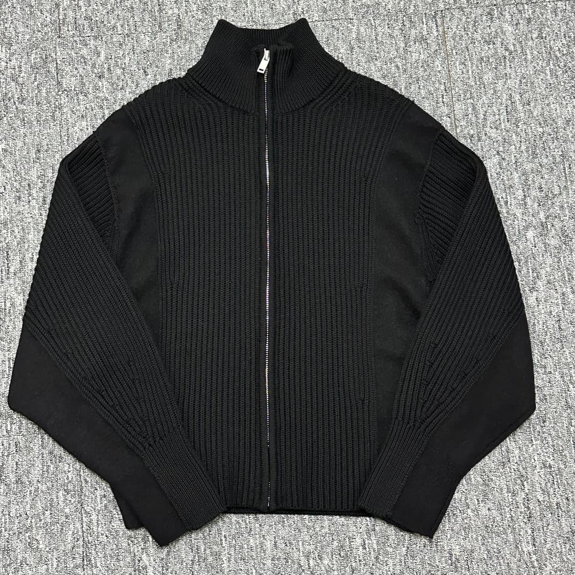 Cos 코스 리브드 울 보머 재킷 블랙 상품이미지5