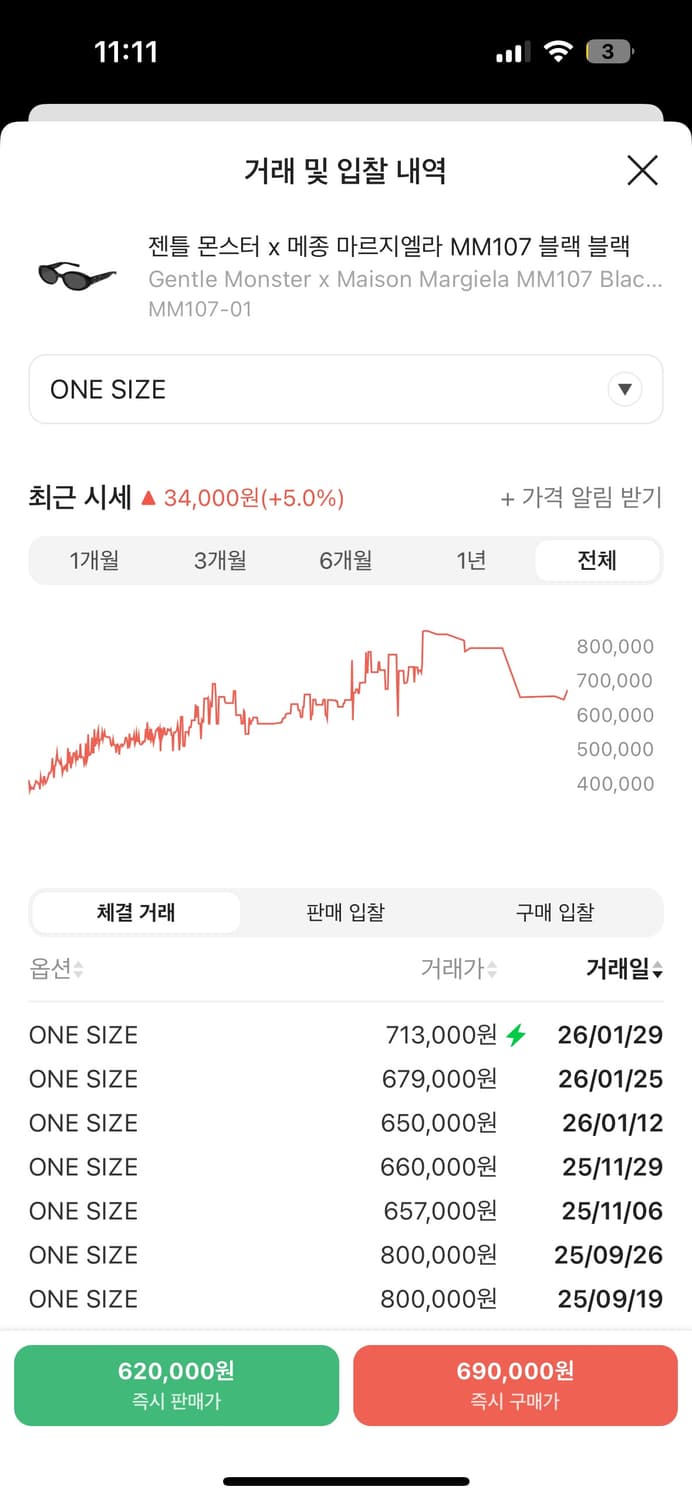 젠틀몬스터 마르지엘라 MM107 선글라스 풀박스 상품이미지4