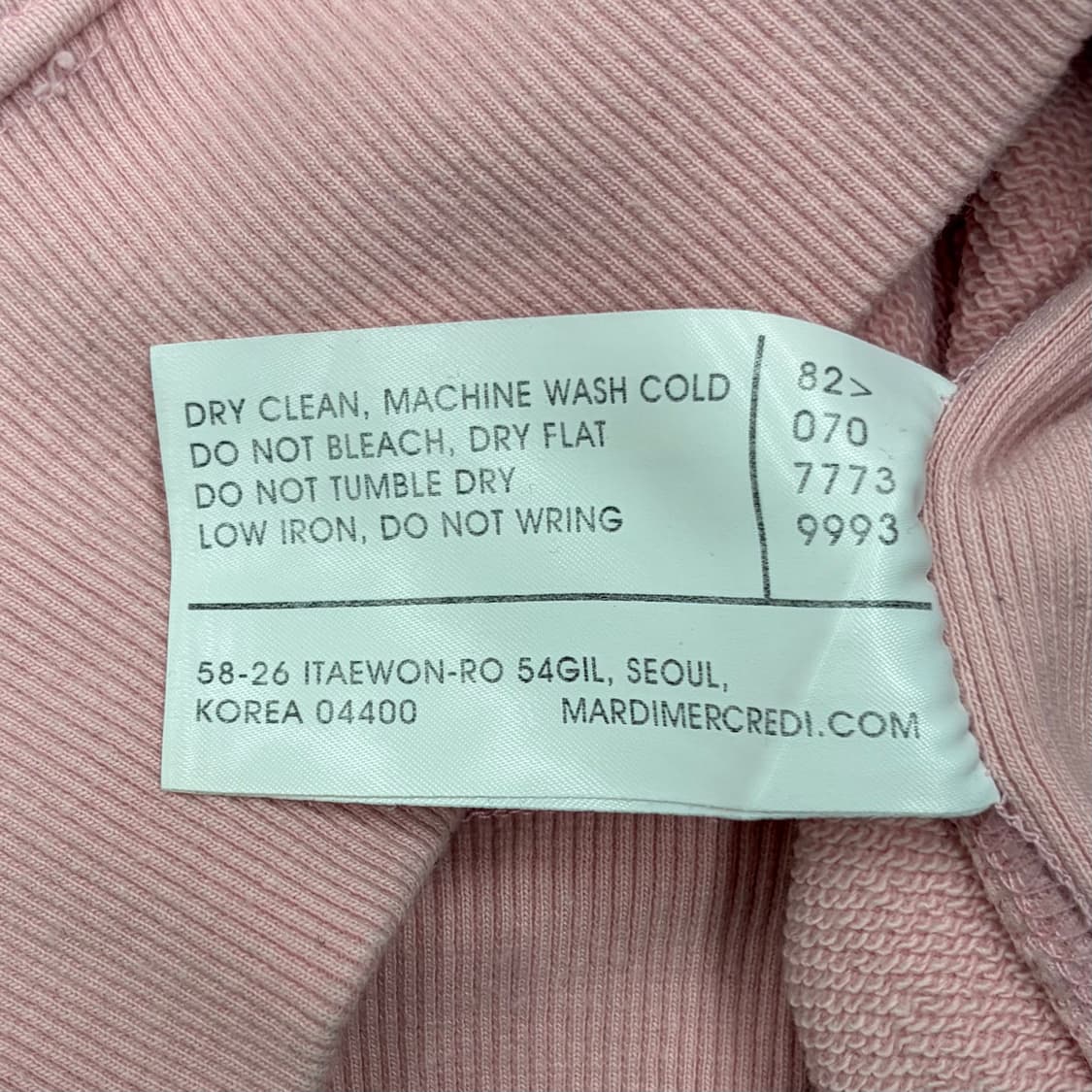 Mardi Mercredi 마르디 메크르디 핑크 맨투맨  상품이미지6