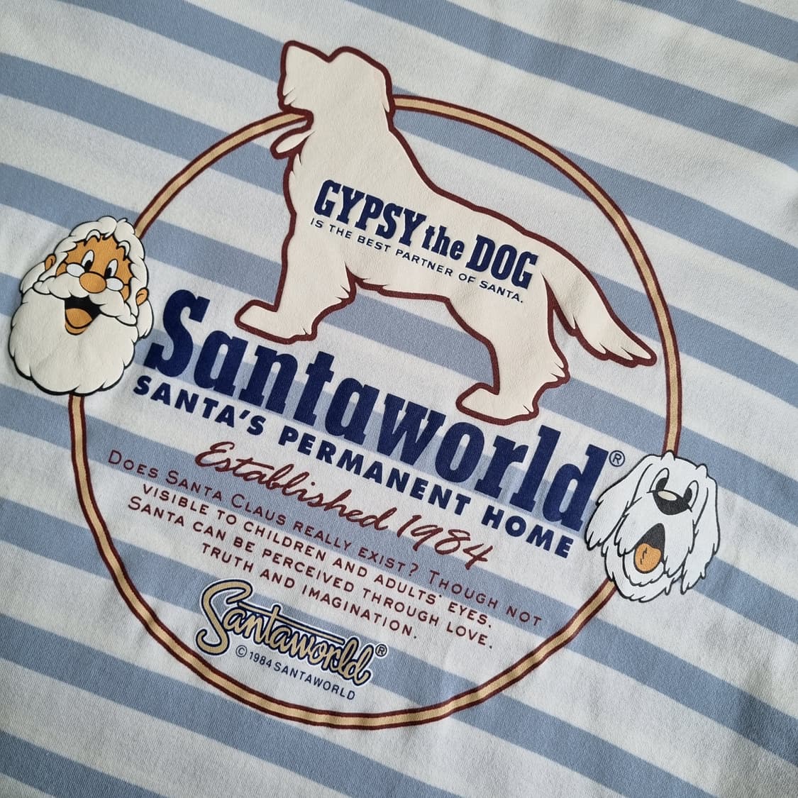 Santaworld 스트라이프 프린트 티셔츠 1975 상품이미지4