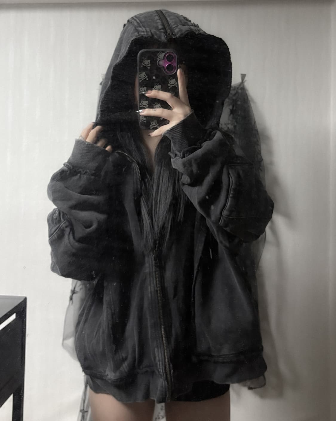 펑크 y2k 그런지 후드 자켓  상품이미지3