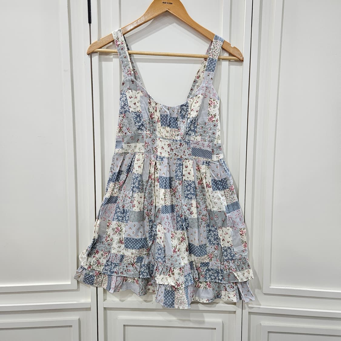 패치워크 플라워 나시 원피스 상품이미지1