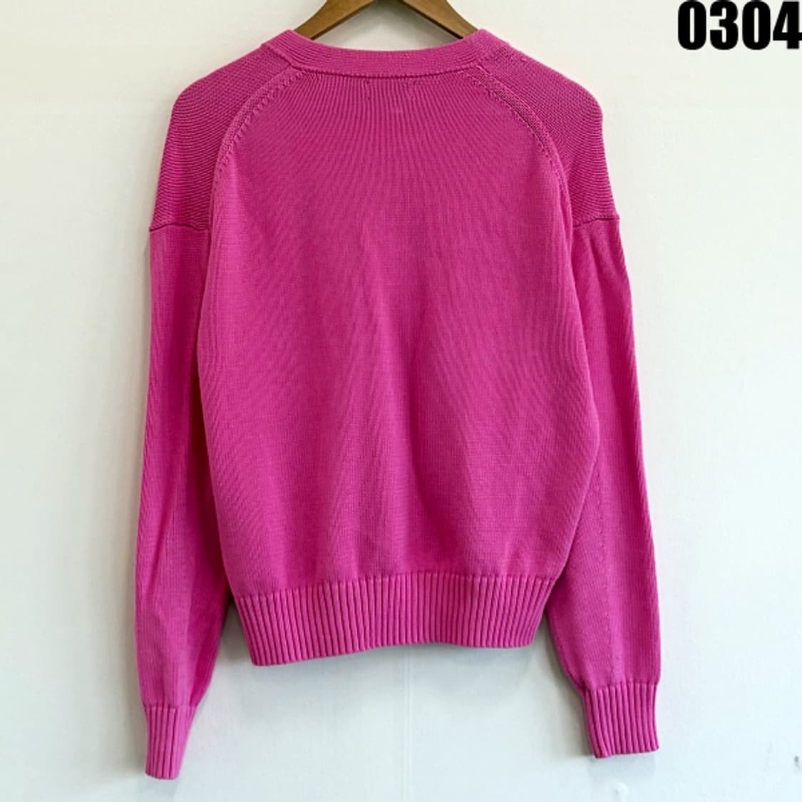 폴로 랄프로렌 코튼 니트 가디건 S 핑크 신형 택 0304 상품이미지10