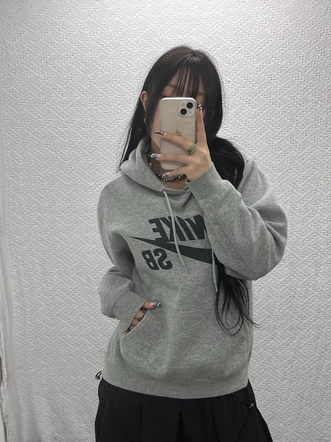 나이키SB 올드스쿨 프린팅 오버핏 약기모 후드티 M C07802 상품이미지1