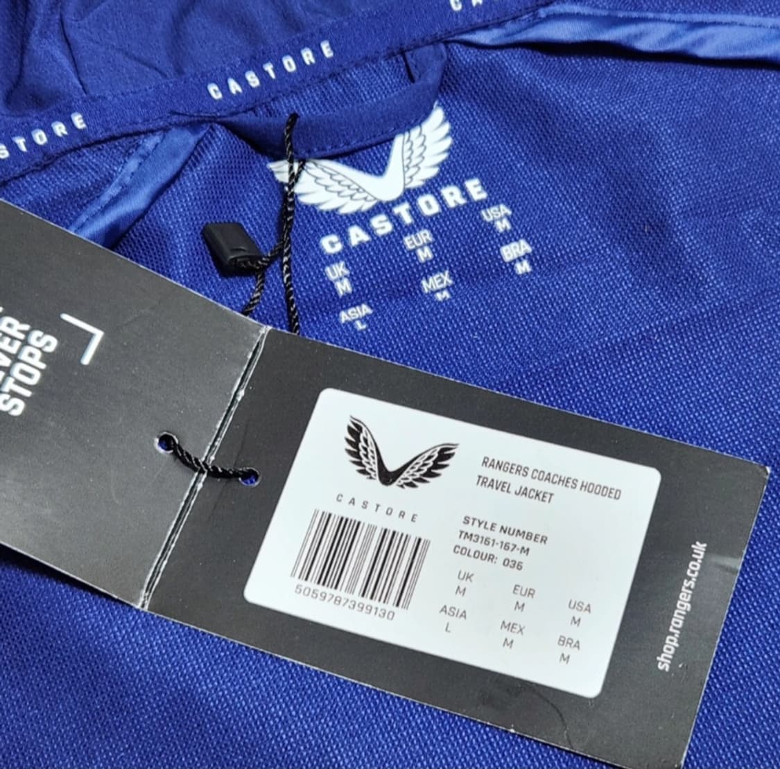 (새상품/L)레인저스 후드 집업 자켓 풀집 바람막이 축구 캐스토어 상품이미지6