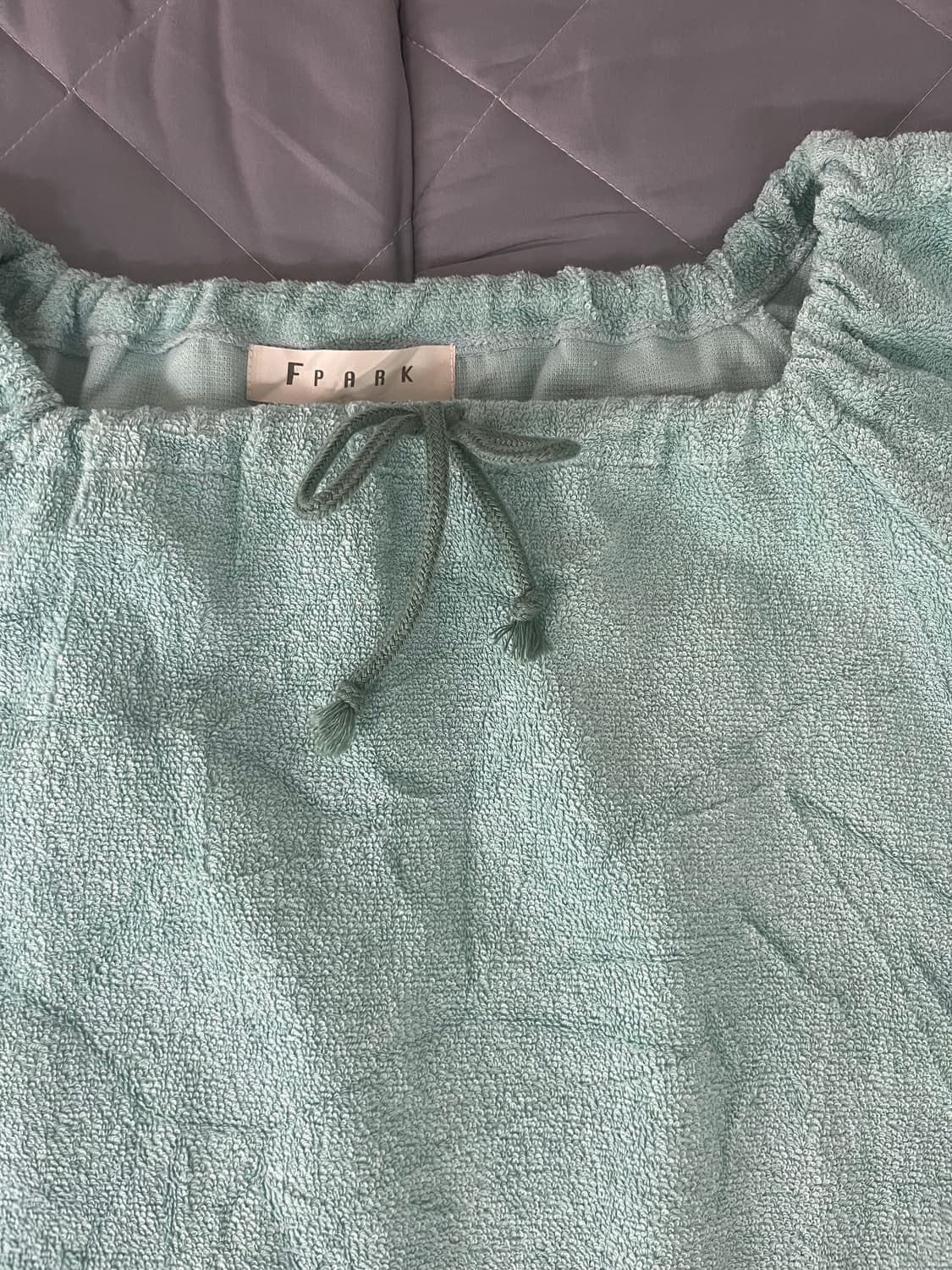 하구미 민트 퍼프 블라우스 상품이미지2