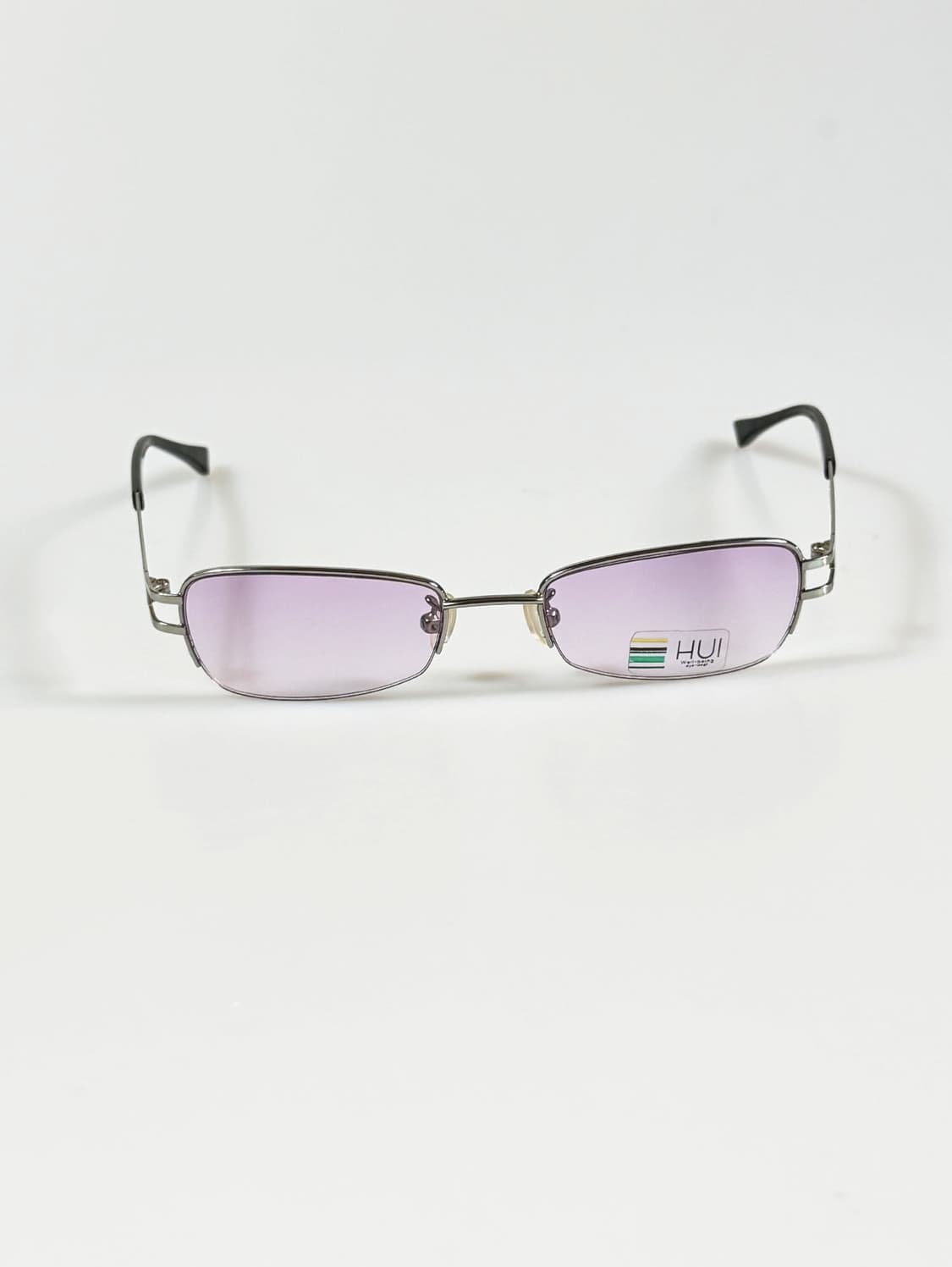 HUI 메탈 스퀘어 반무테 틴트 프레임 빈티지 안경 상품이미지1