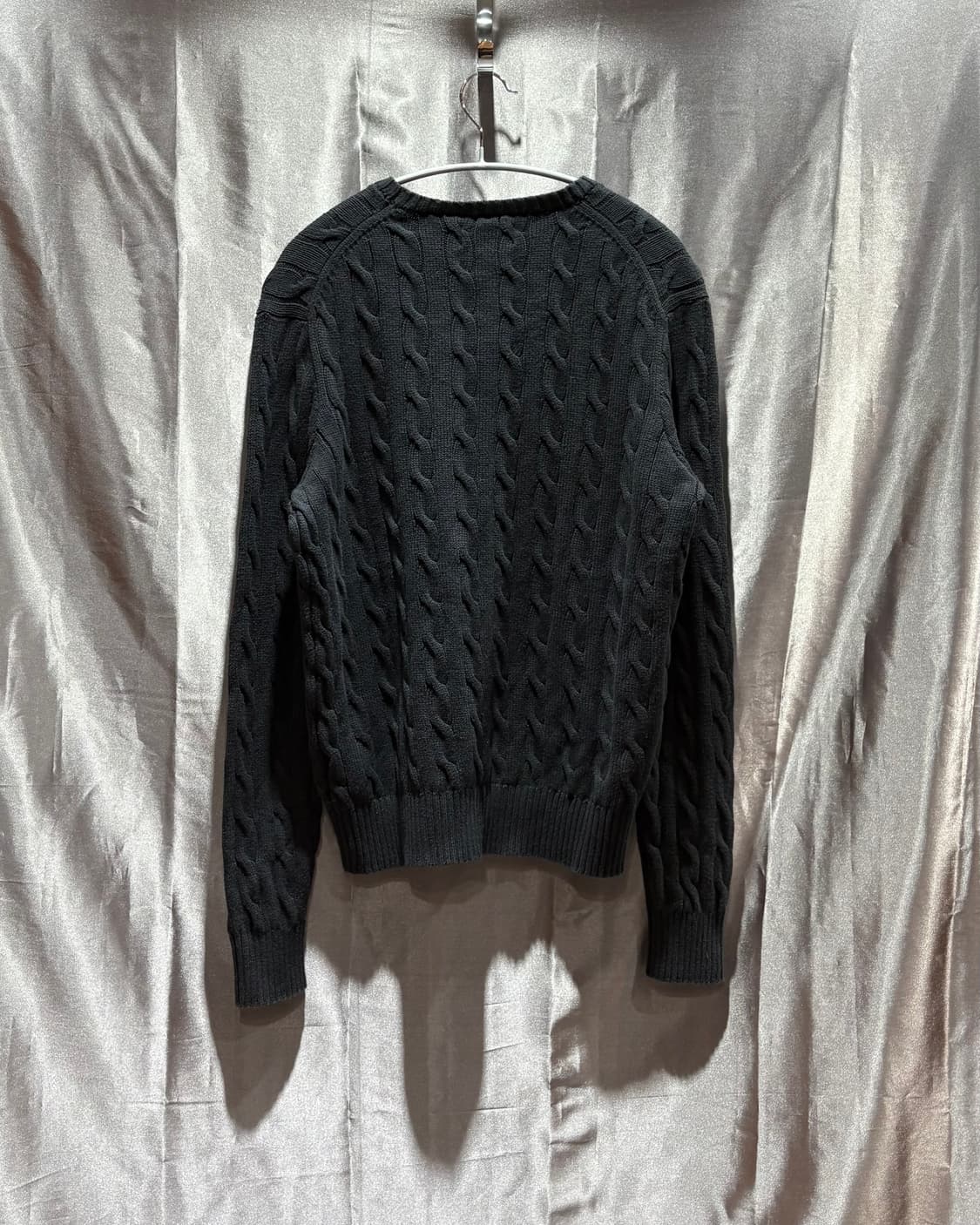 M 폴로랄프로렌 레드포니 블랙 케이블 니트 상품이미지3